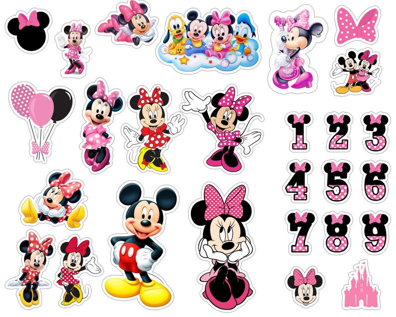 Minnie Mouse PNG Bundle: Alphabet, Numbers, Font (Digital Download, Personal Use Only) image 2