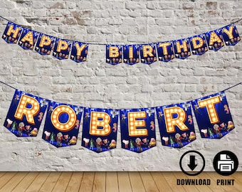 Sing 2 Birthday Banner: Flama Alphabet & Numbers (Digital File)