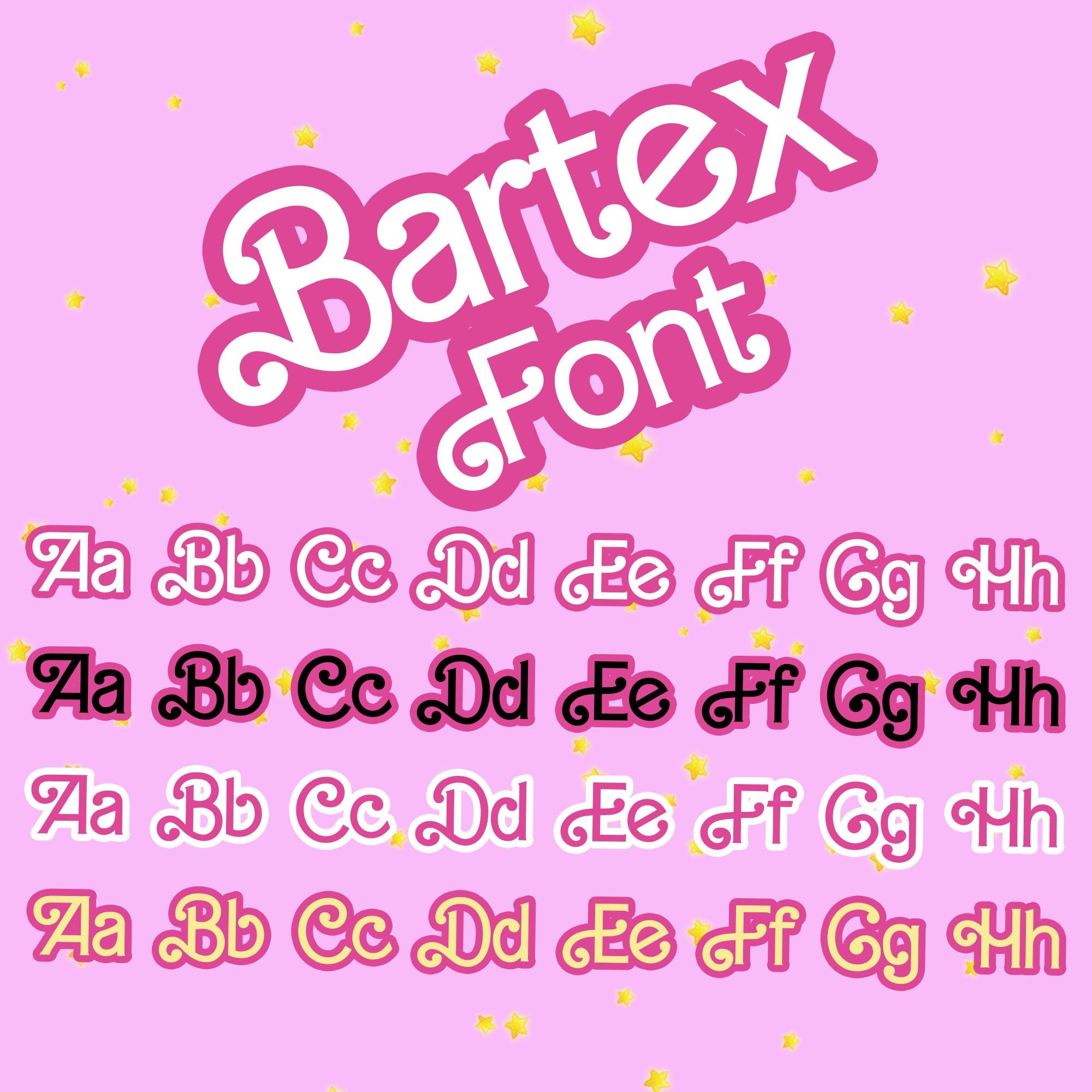 Pink Doll Letters Font PNG: Bartex Alphabet (digital File Only) - Etsy