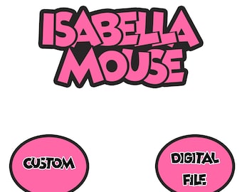Logo personalizzato per striscione di compleanno di Minnie Mouse (file digitale)