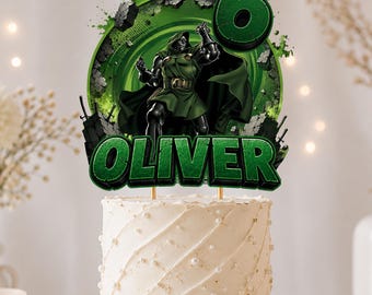 Avengers Doomsday Birthday Cake Topper: Marvel Personalized Digital Design (PNG)
