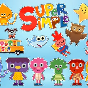 Lot de chansons PNG super simples : alphabet, chiffres, police de caractères, autocollant PNG (téléchargement numérique)