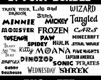 Cartoon Font Bundle: PNG, TTF Files for Crafting (Digital Download)