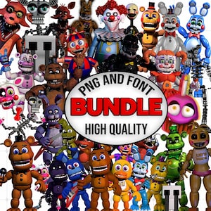 Pacchetto PNG di Five Nights at Freddy's: font, alfabeto, numeri (download digitale) immagine 1