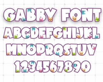 Alphabet Font PNG: Birthday Design (Digital File)