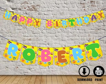 Super Simple Song Birthday Banner: Alphabet and Numbers (Digital File)
