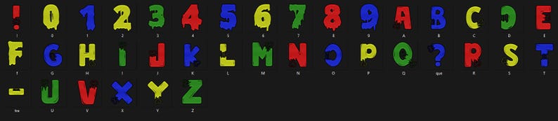 Pacchetto PNG di Five Nights at Freddy's: font, alfabeto, numeri (download digitale) immagine 4