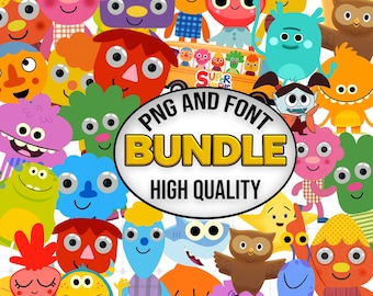 Super Simple Song PNG Bundle: Alphabet, Numbers, Font, Sticker PNG (Digital Download)