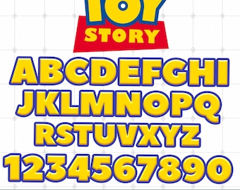 Toy Story Alphabet Font PNG: Birthday Banner Letters (Digital File)