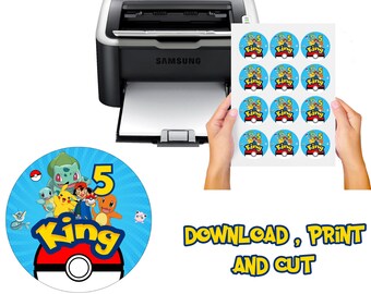Custom Birthday Party Sticker: Personalized PNG Digital File (Instant Download)