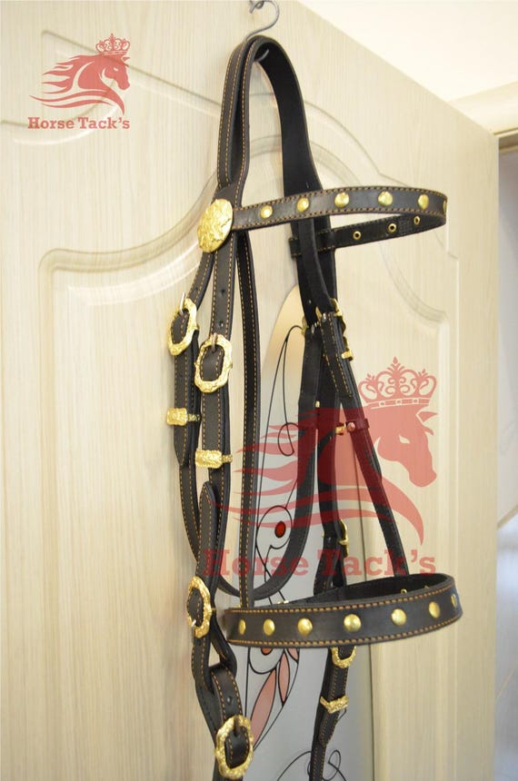 Bride De Cheval Baroque En Cuir Véritable – Fait Main Personnalisé – Regalmet Canada