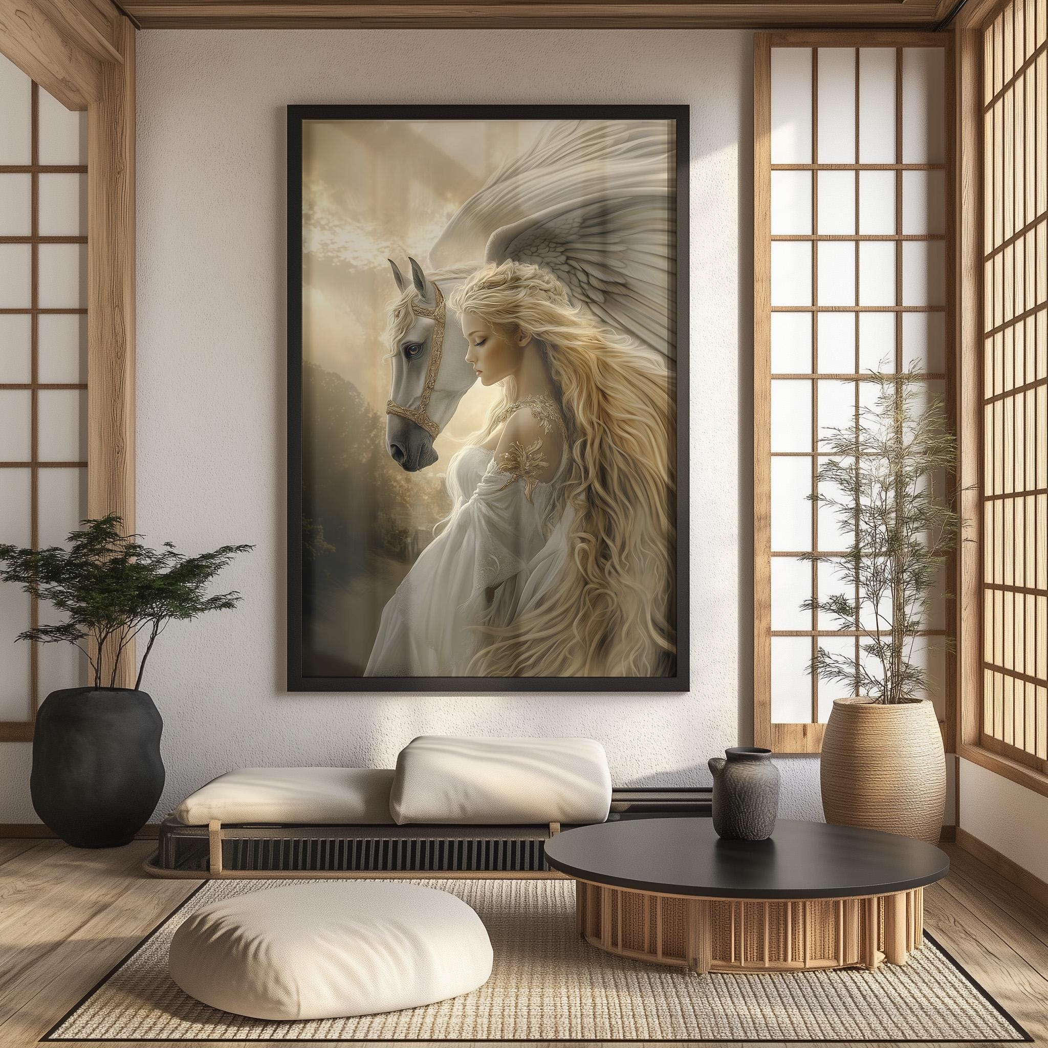 Pegasus Spirit Animal Poster | Inspirational Printable Wall Art | Horse Wall Art | Instant Download Mythological Art | Pegasus Horse Prints