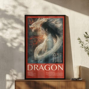 Spiritual Dragon Poster | Dragon Prints | Spirit Animal Wall Art | Chinese New Year | Lunar Year