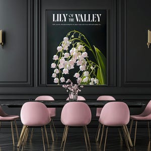 Printable Lily Of The Valley Flower | Vintage Countryside Painting | Lily of the Valley Illustration | Floral Wall Art