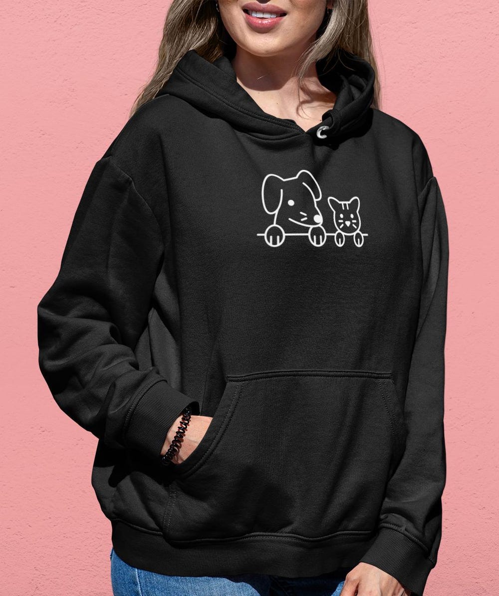 Paw-Sitively Adorable Dog Silhouette Hoodie – Perfect Gift For Dog Lovers! Holoshirts
