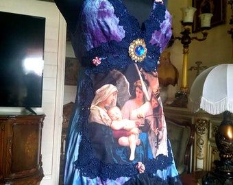 Victorian,Bohemian,Gypsy Top Shabby Chic Angel Cupid Fairy boho Decadence Divine  Hand Made OOAK Size Small