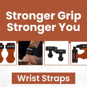Leather Weightlifting Grip Straps | Powerlifting Hand Support