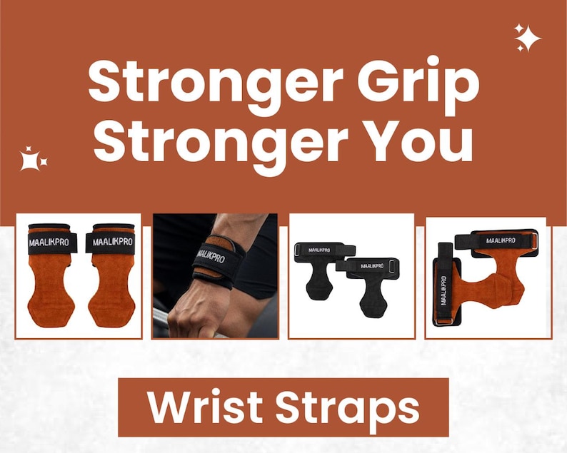 Leather Weightlifting Grip Straps | Powerlifting Hand Support