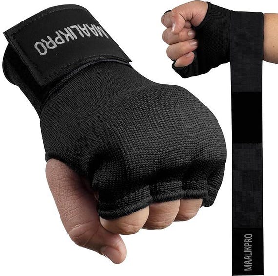 Gel Padded Boxing Inner Gloves Quick Wraps | MMA Muay Thai Kickboxing Hand Wraps Pair | Knuckle Protection | Gift for Boxer Men Women