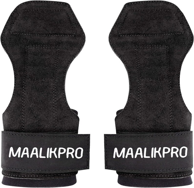 Leather Weightlifting Grip Straps | Powerlifting Hand Support grips (pair) image 10