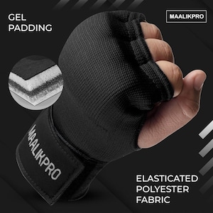 Gel Padded Boxing Inner Gloves Quick Wraps | MMA Muay Thai Kickboxing Hand Wraps Pair | Knuckle Protection | Gift for Boxer Men Women