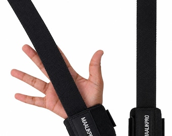Neoprene Padded Lifting Straps Pair | Cotton Deadlift Wrist Straps | Powerlifting Bodybuilding | 5 Colors | Gym Gift for Him