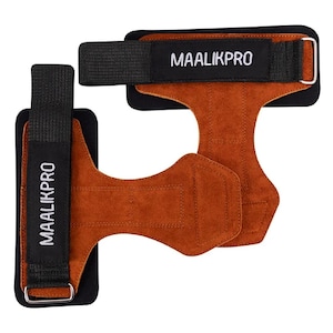 Leather Weightlifting Grip Straps | Powerlifting Hand Support grips (pair)