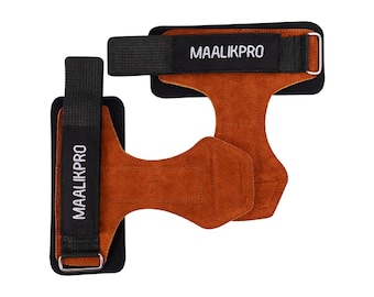 Leather Weightlifting Grip Straps | Powerlifting Hand Support grips (pair)