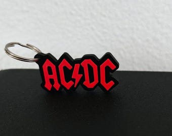 Llavero de AC/DC impreso en 3D: llavero icónico de la banda de rock