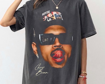 Comfort Colors Chris Brown, T-shirt Breezy Bowl XX, Regalo per i fan, Merchandising del tour di concerti, T-shirt R&B Hip Hop per concerti / Merchandising per fan in edizione limitata