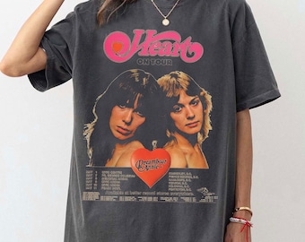 Comfort Colors 80s Heart Band Shirt, Vintage Rock Graphic Tee, 70s Retro Rock and Roll T-Shirt, Music Lover Gift, Classic Band Tee for Fan