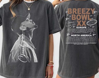 Comfort Colors Chris Brown Tour Shirt, 2025 Chris Brown Tour Breezy Bowl XX T-Shirt, Chris Brown Graphic Shirt Chris Brown Merch