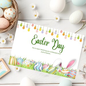 Carte de Pâques imprimable, carte de Joyeuses Pâques, carte numérique, téléchargement immédiat, carte de voeux de Pâques, cadeau de Pâques, carte de Pâques DIY