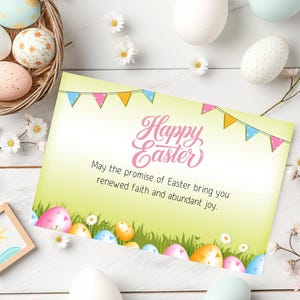 Printable Easter Card, Happy Easter Card, Digital Card, Instant Download, Easter Greeting Card, Easter Gift, DIY Easter Card