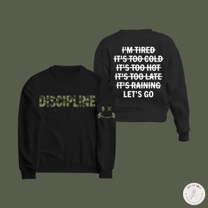 Discipline, Bodybuilder, Gym T-Shirt, Exercise, Weightlifter, Mindset, workout sayings, Workout Shirt, Fitness Png, Svg, Jpg, Dxf