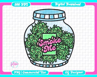 Alice i Underlandet Stoner Clipart: Stash Jar PNG (digital nedladdning)