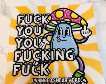 Unhinged Swear Word Coloring Book | Funny Adult Coloring Book with Cuss Words | Bold Easy Pages | Stress Relief Humor Gift for Her