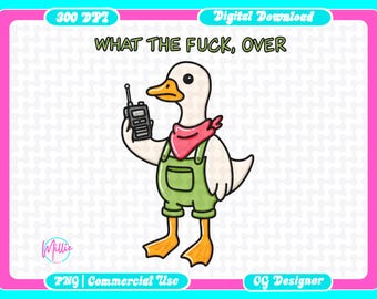 Lustige Gans PNG: Sarkastische Bauernhof Tier Clipart (Digitaler Download