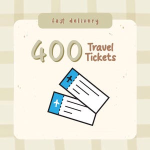 400 REISETICKETS | Schnelle Lieferung