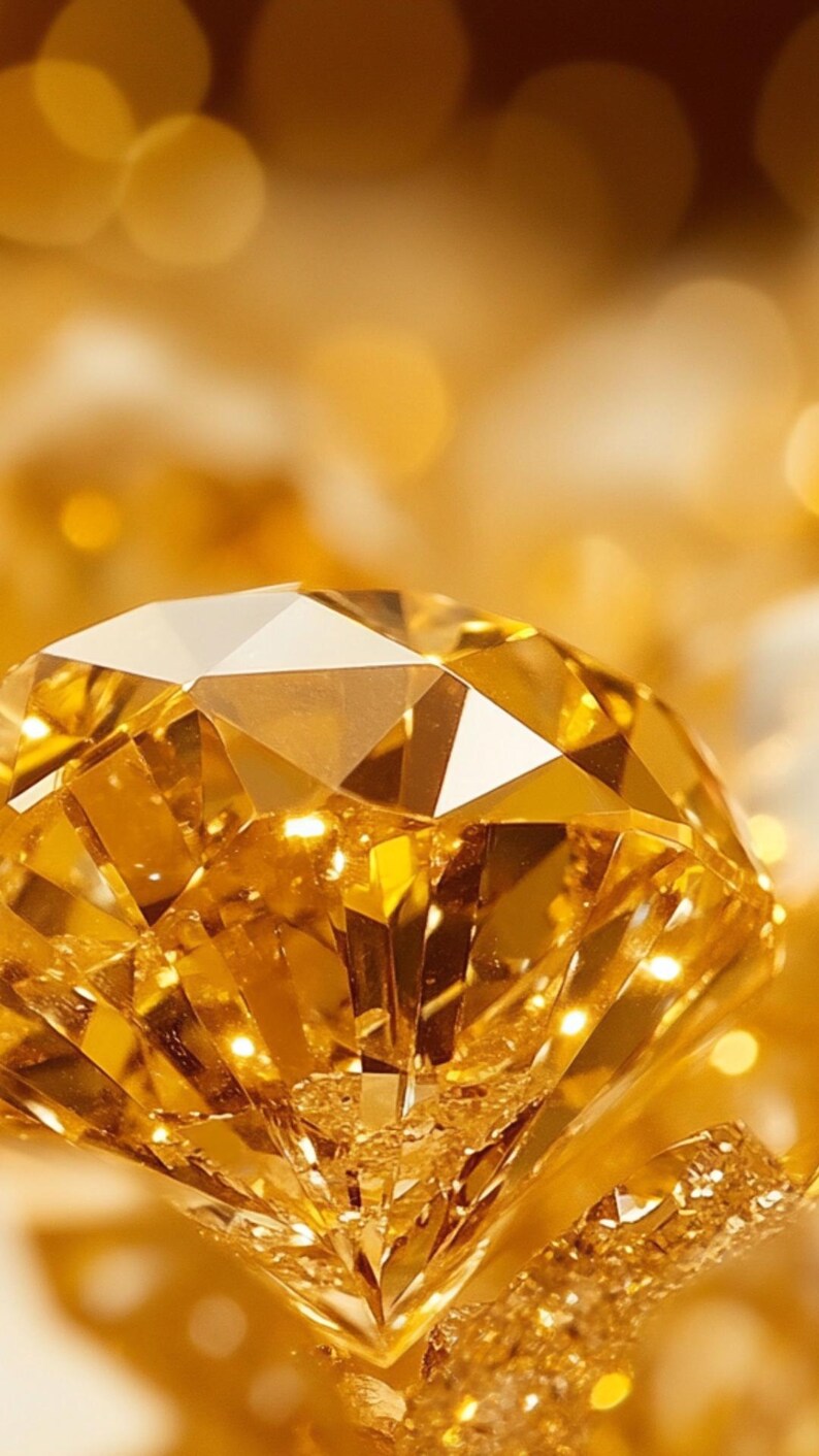 Yellow Diamond Dream Phone Wallpaper 4-pack (digital Download) - Etsy