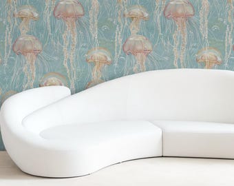 Jellyfish Wallpaper – Underwater Ocean Peel and Stick Wall Mural