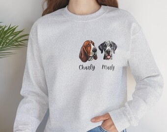 Custom Dog Mom Sweatshirt, Custom Dog Dad Sweatshirt, Personalized Dog Sweatshirt, Dog Lover Sweatshirt, Gift for Dog Mom,Father's Day Gift