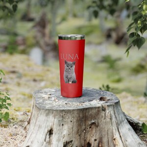 Custom Dog Face Tumbler - Personalized dog gift - Custom Pet Tumbler - Dog Mom Gift - Dog Dad Gift - Personalized Dog Cup - 22oz