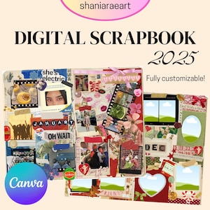 Digital Scrapbook Template | Scrapbook Template | Scrapbook | Canva Template | Scrapbook Template | Digital Scrapbook | Digital Products