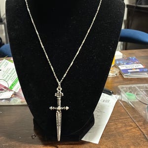 warrior sword pendant necklace