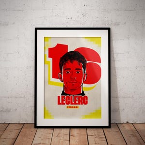 Charles Leclerc Ferrari Poster – Iconic F1 Wall Art for Motorsport Fans, Unique Racing Decor & Perfect Gift for Formula 1 Enthusiasts