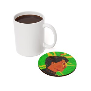 Oscar Piastri F1 Coaster - McLaren-Inspired Round Cork Drink Mat - Stylish Formula 1 Gift for Racing Fans.