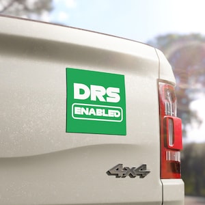 DRS Enabled Magnet – Fun Formula 1 Car & Fridge Magnet, 5&quot;x5&quot;, F1 DRS Humor, Perfect for F1 Fans, Car or Kitchen Decor.