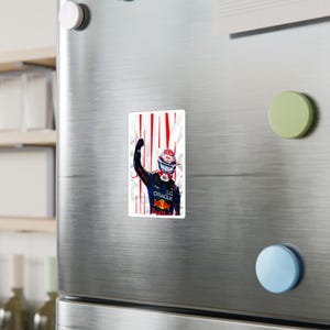 Max Verstappen Sticker – F1 Champion Vinyl Decal, Red Bull Racing Collectible, Formula 1 Car Laptop Sticker, Motorsport Gift