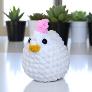Patrón de pollo a crochet, amigurumi a crochet, animal a crochet, peluche a crochet, gallina a crochet, PDF, patrón amigurumi, patrón fácil a crochet